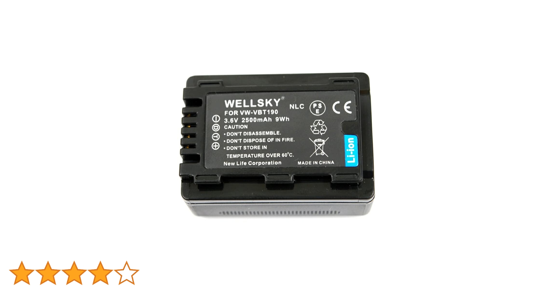 Amazon | WELLSKY VW-VBT190-K VW-VBT190 互換バッテリー [ 純正充電器